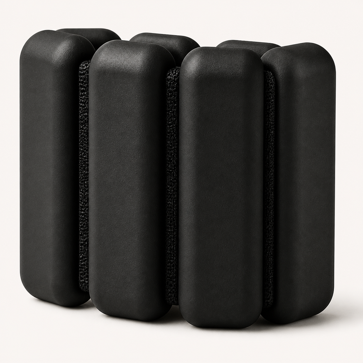 Black soft weighted band material detail