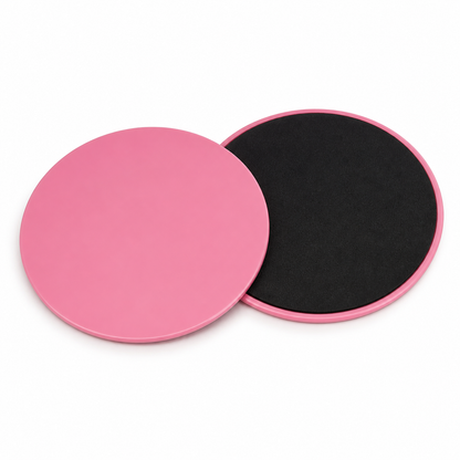 Core Sliding Discs — pink pair with black undersides