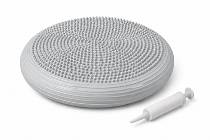 Light grey cushion with hand pump