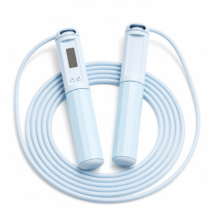 Light blue jump rope with long rope