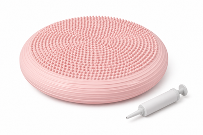 Light pink cushion with hand pump