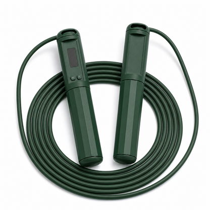 Dark green jump rope with long rope