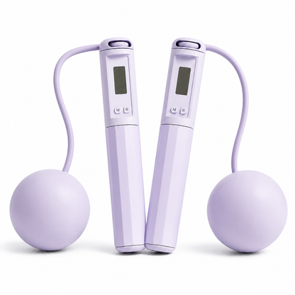 Light purple cordless jump rope with large ball