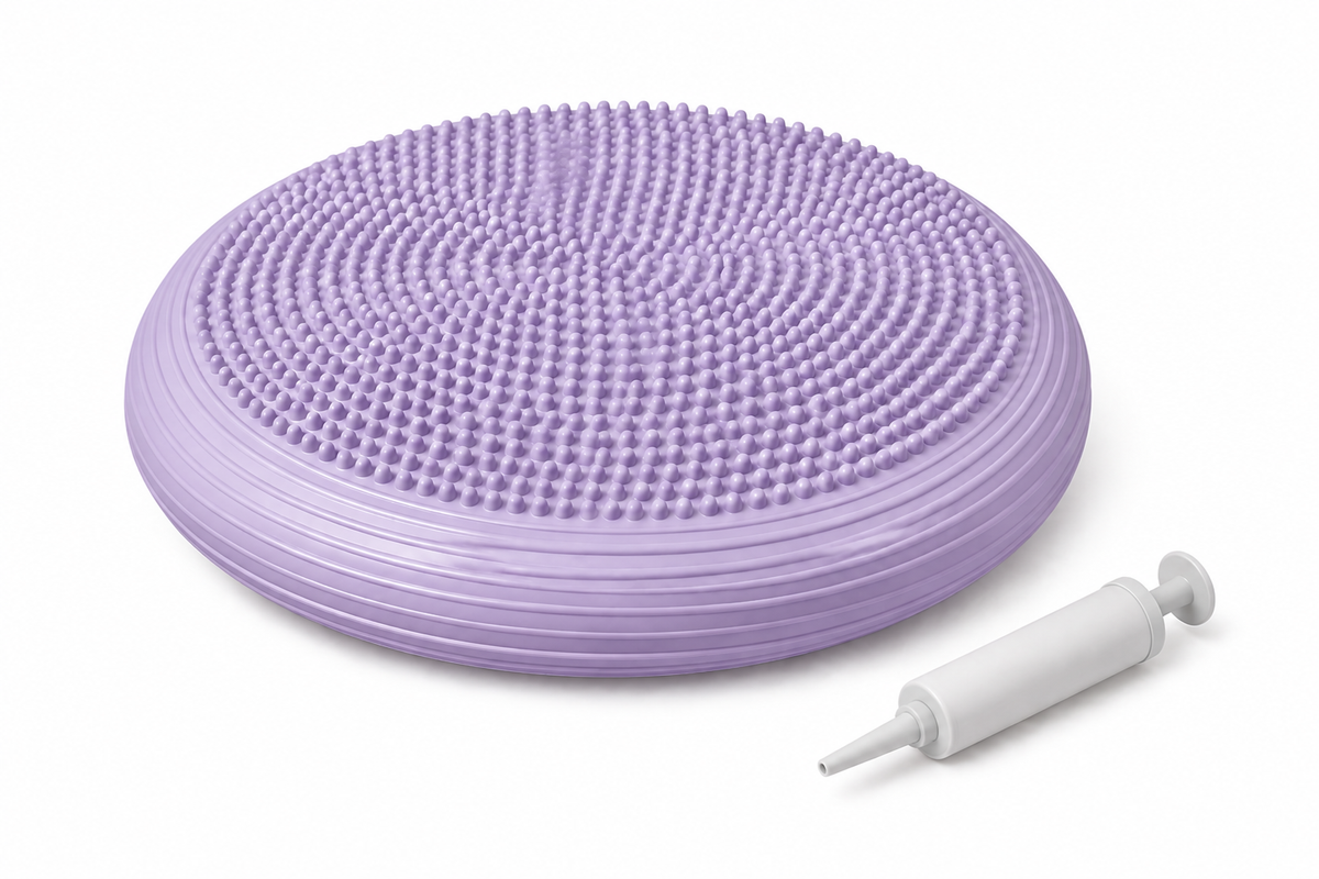 Light purple cushion with hand pump