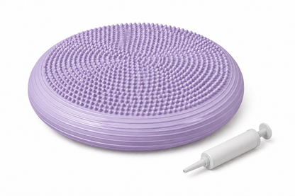 Light purple cushion with hand pump