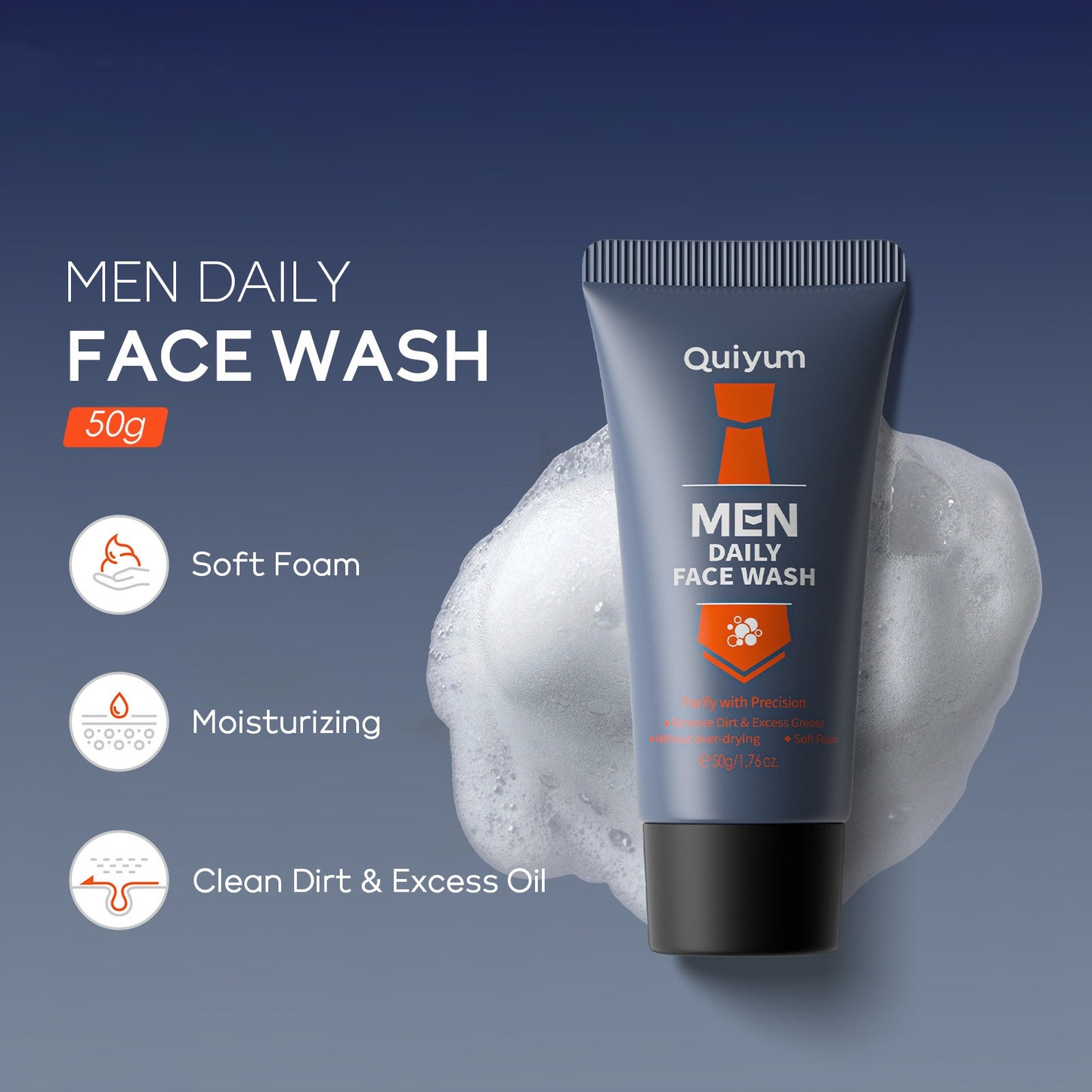 Men's Daily Facial Cleanser 50g Clean Pores
