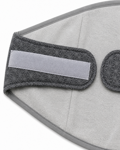 Interior hook-and-loop fastening and fabric detail of maternity belly support band
