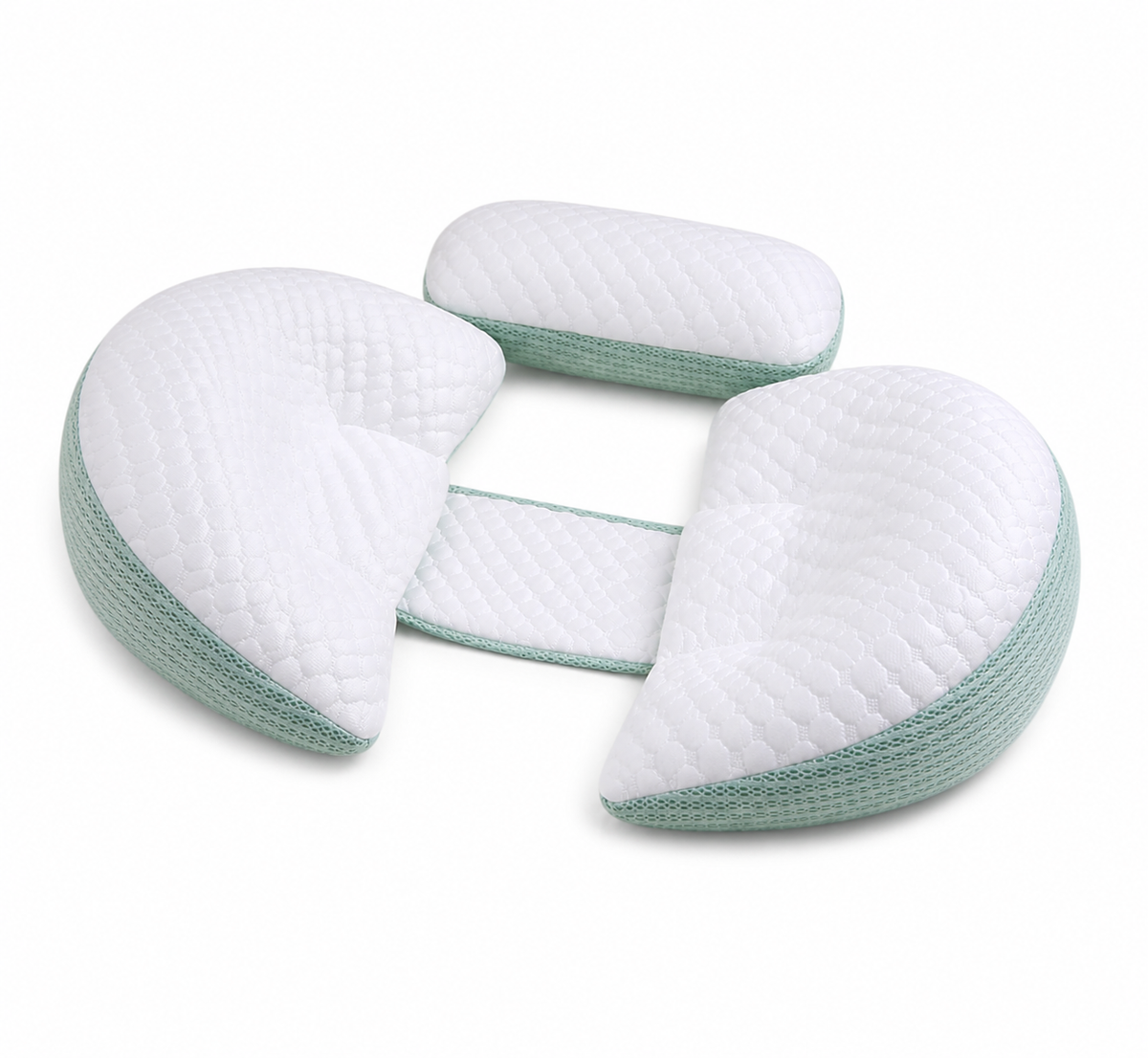 U-Shaped Maternity Pillow — Green angle