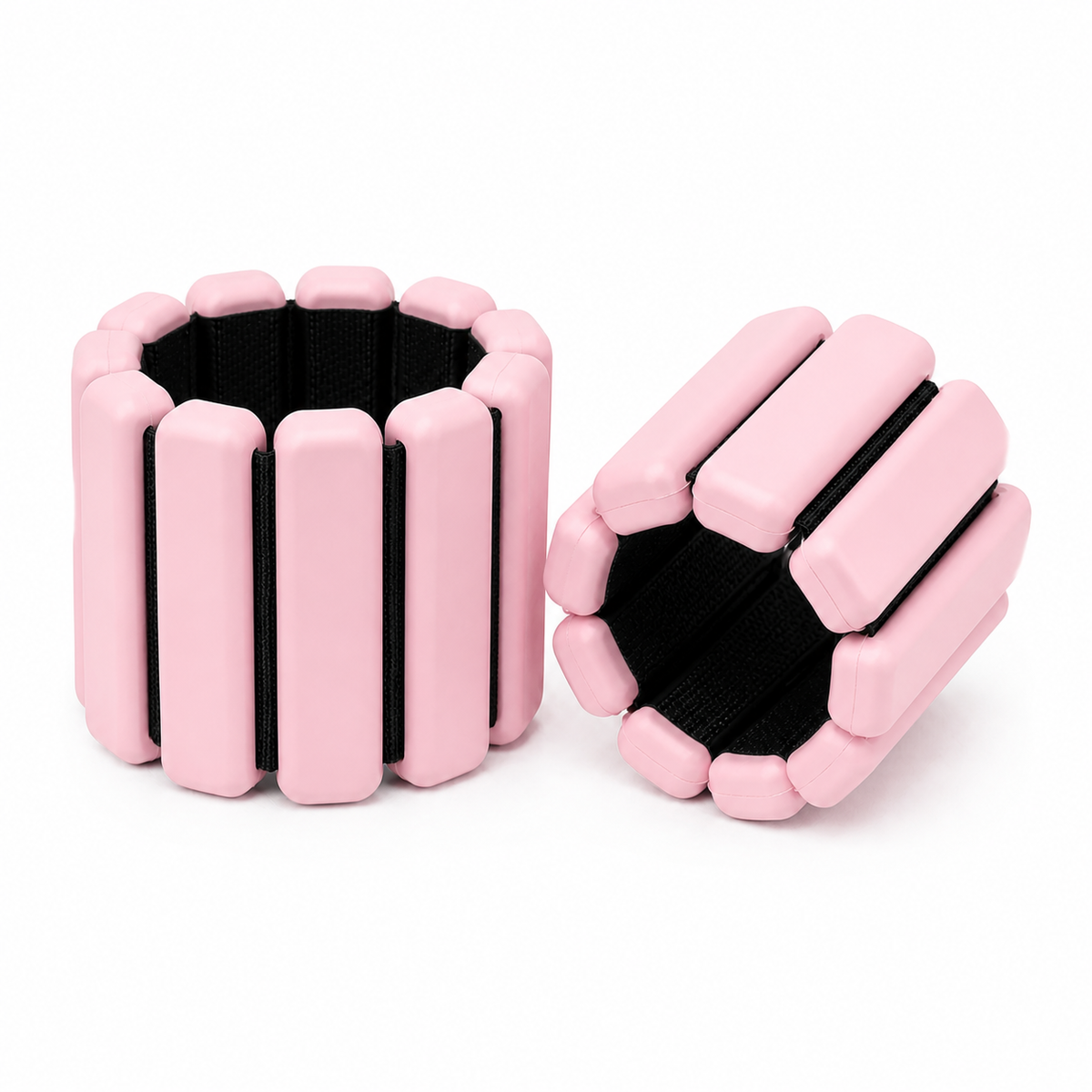 Pink soft weighted wrist and ankle bands — pair
