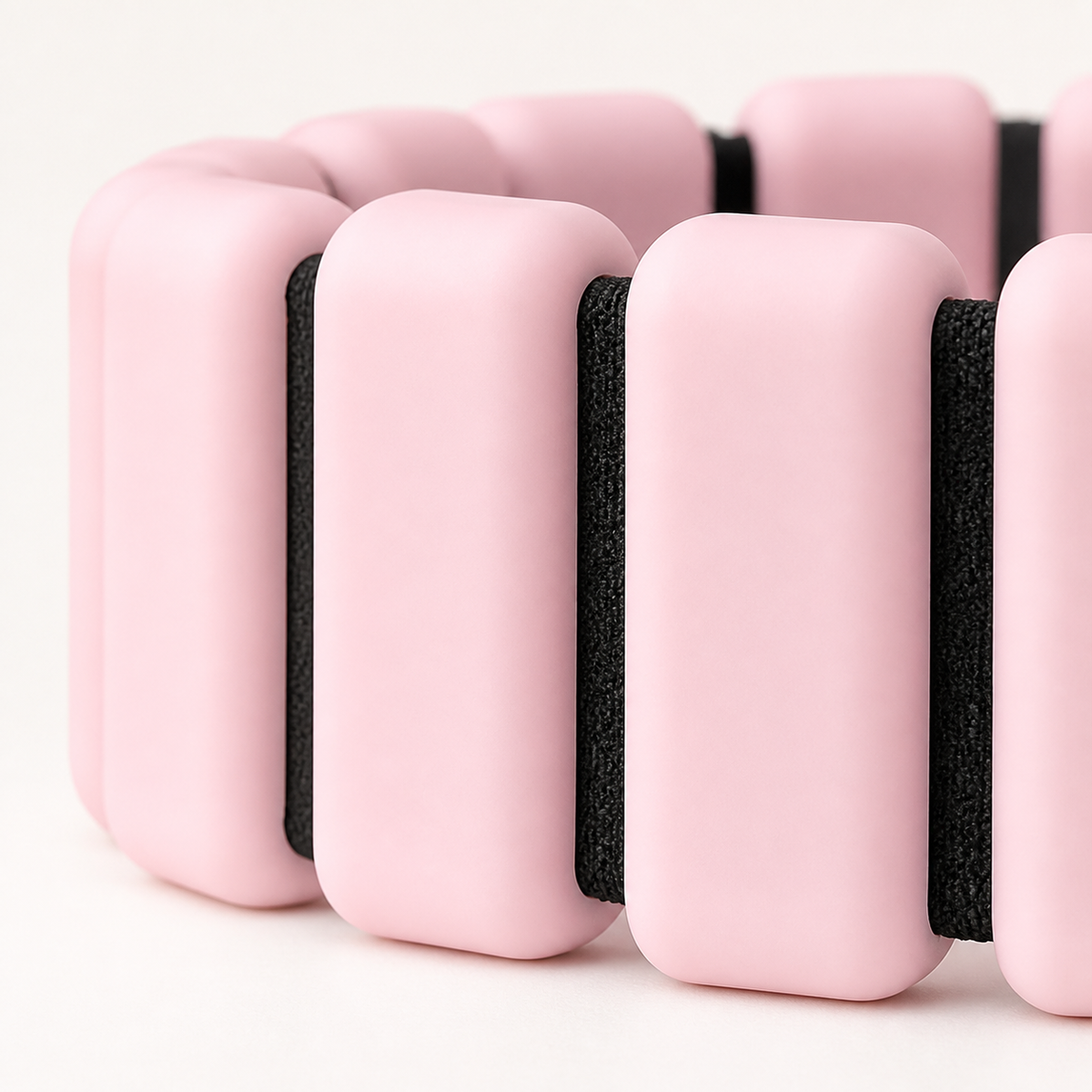 Pink soft weighted band material detail