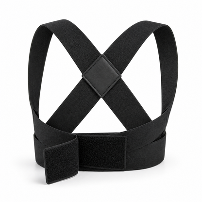 Women's Adjustable Posture Support Brace — Black hook-and-loop detail