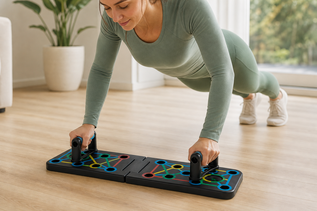 Multi-Angle Push-Up Board — Home workout use