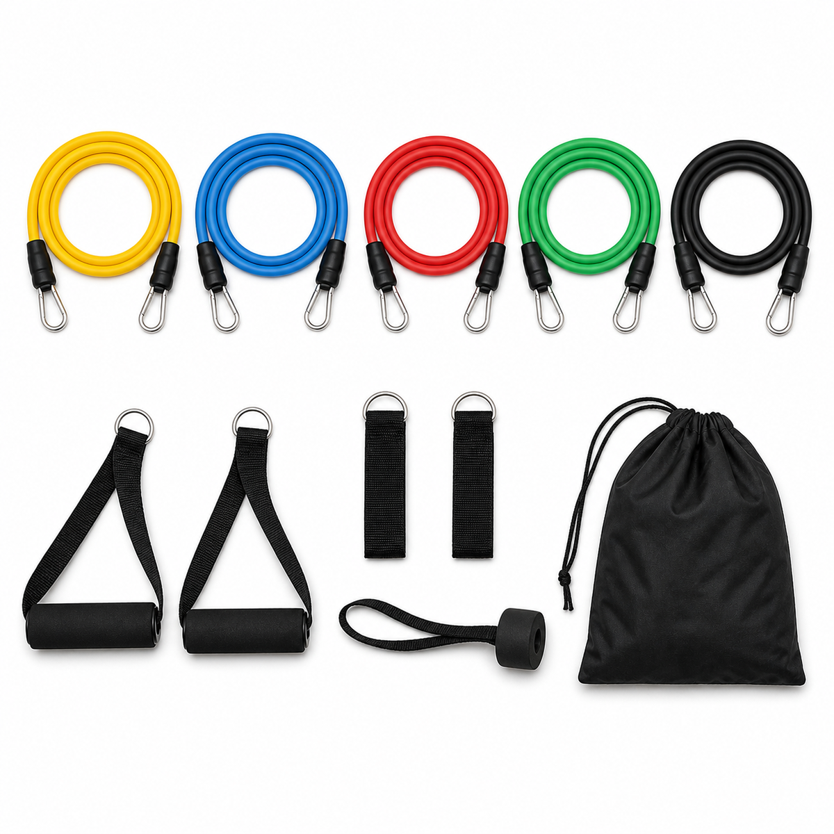 11-Piece Home Resistance Band Set — Kit contents
