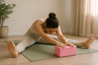 High-Density Yoga Block — Pink home yoga use