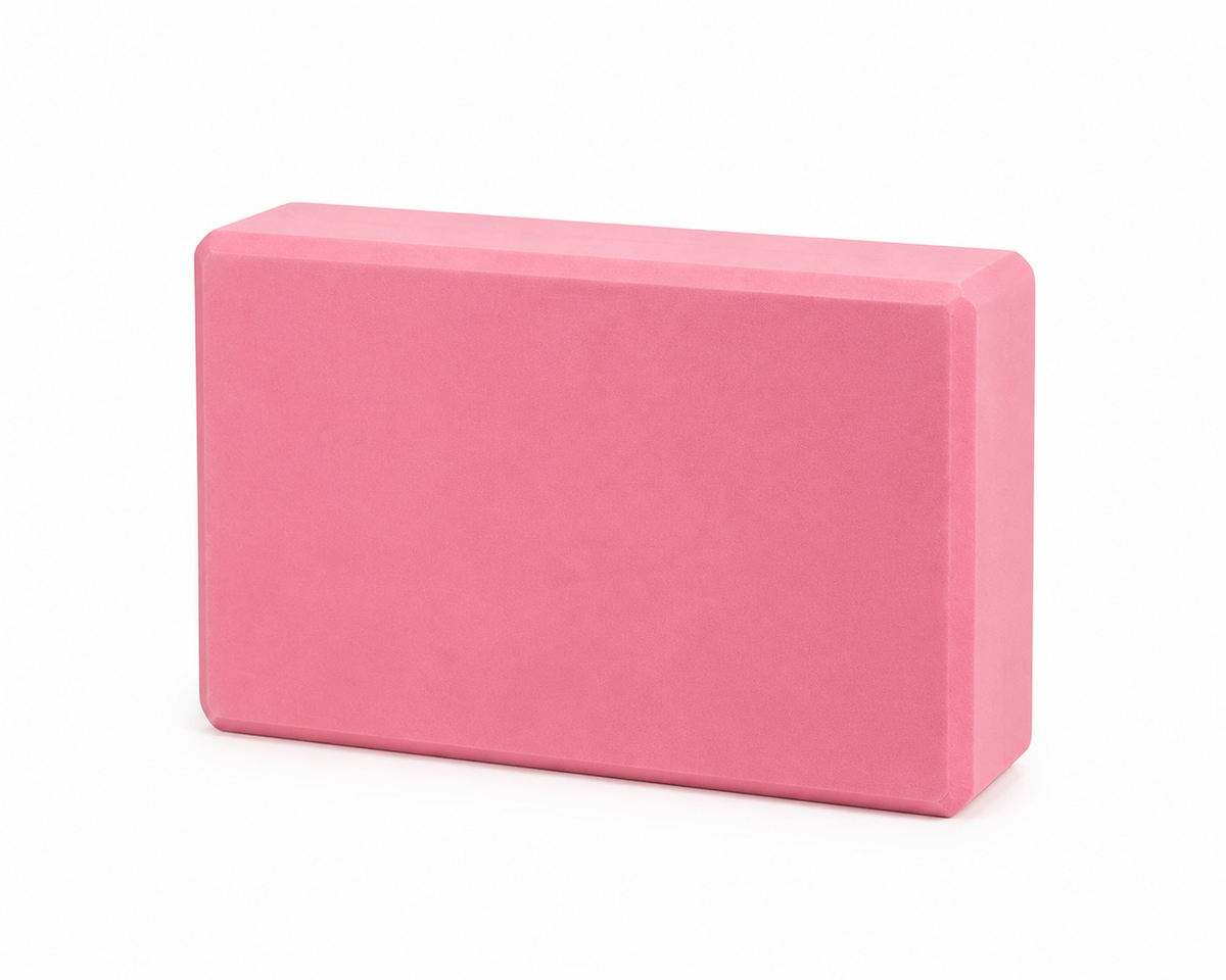 High-Density Yoga Block — Rose red